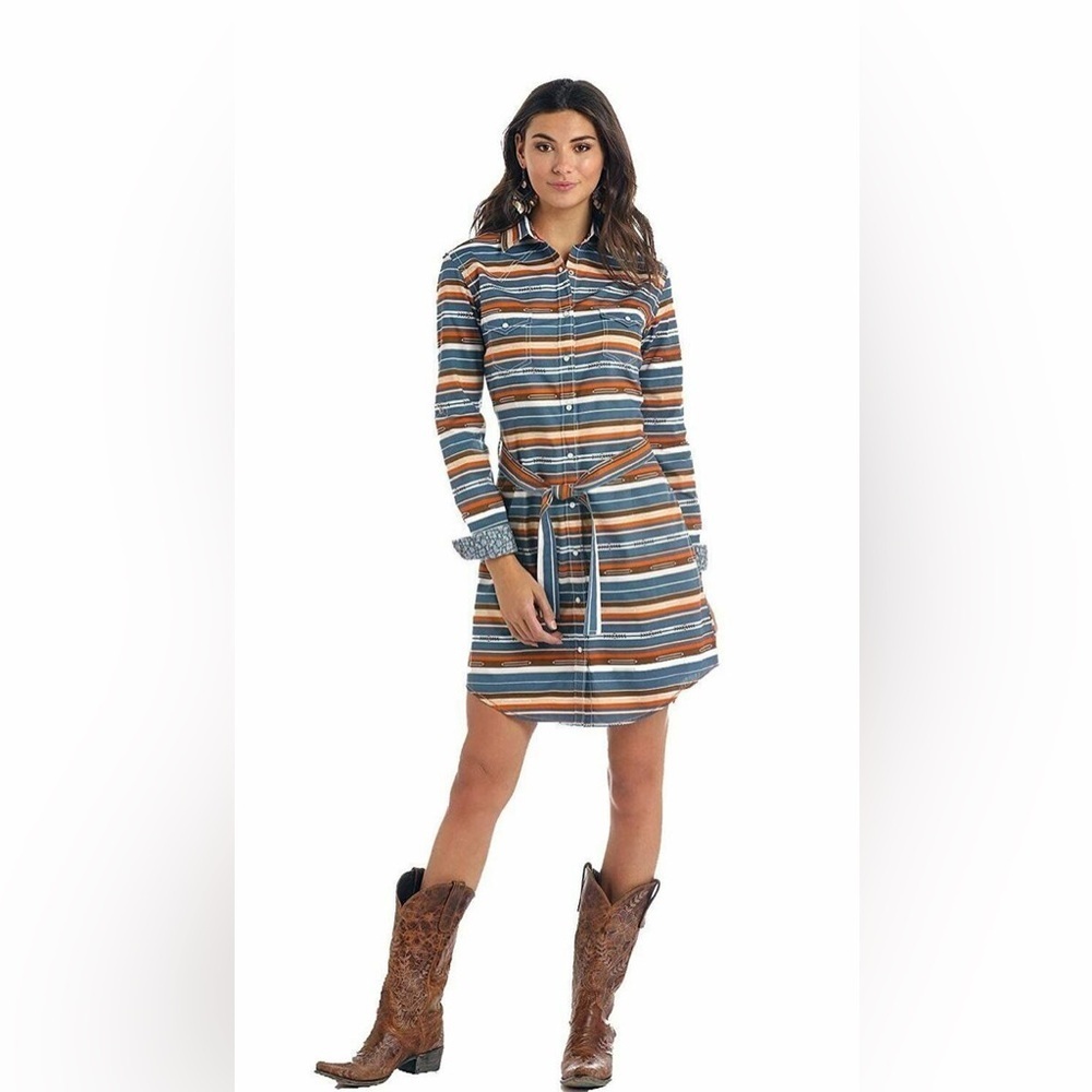 Roughstock by Panhandle Ladies Chicon Vintage Aztec Print Dress size XXL